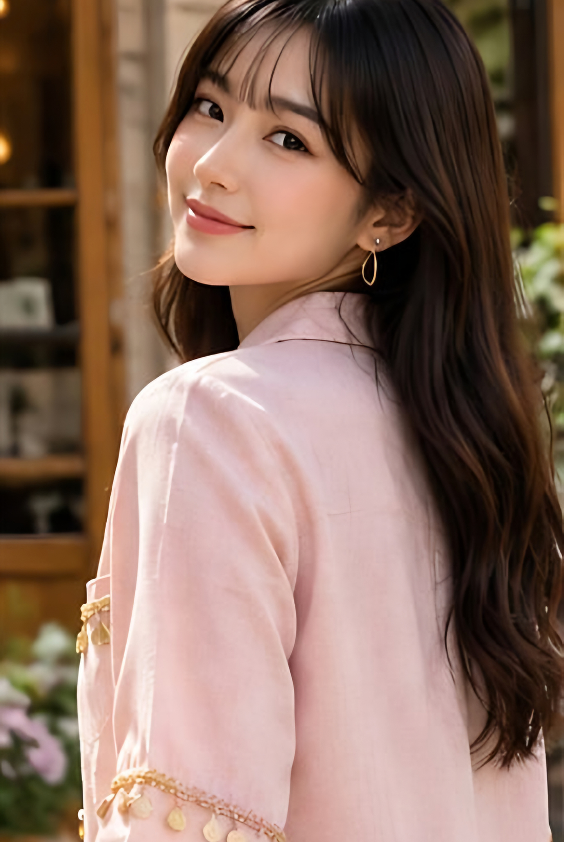 Pink Detail Crop Shirt + Inner