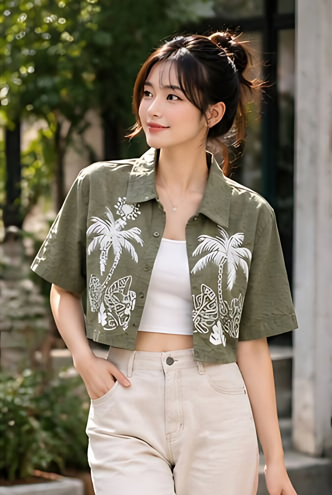 Tropical Crop Shirt + Inner