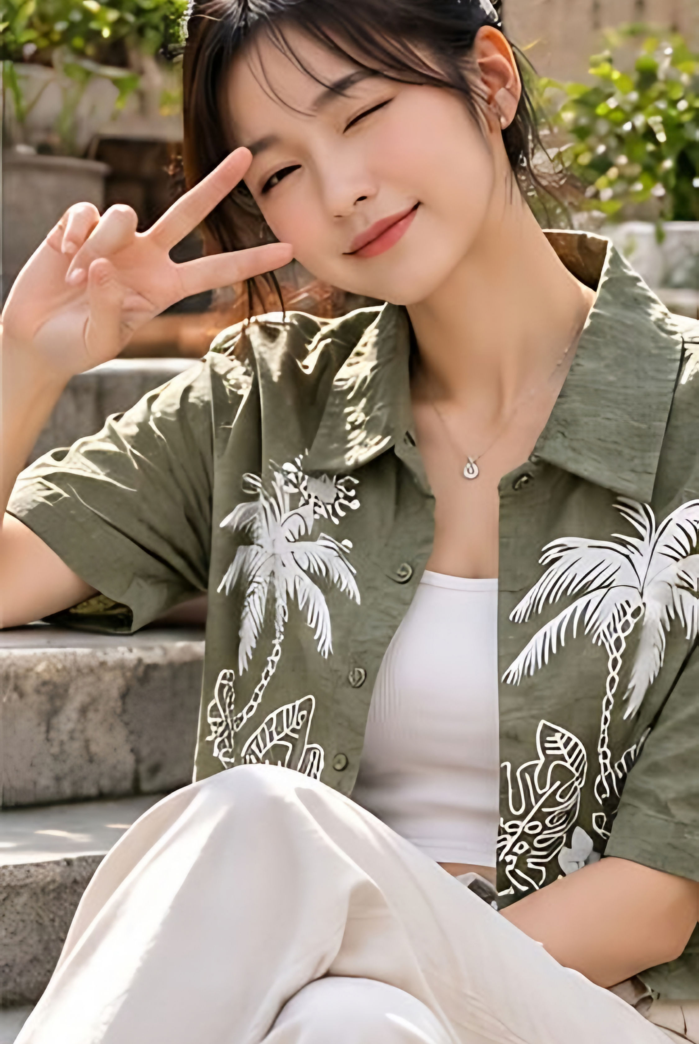 Tropical Crop Shirt + Inner
