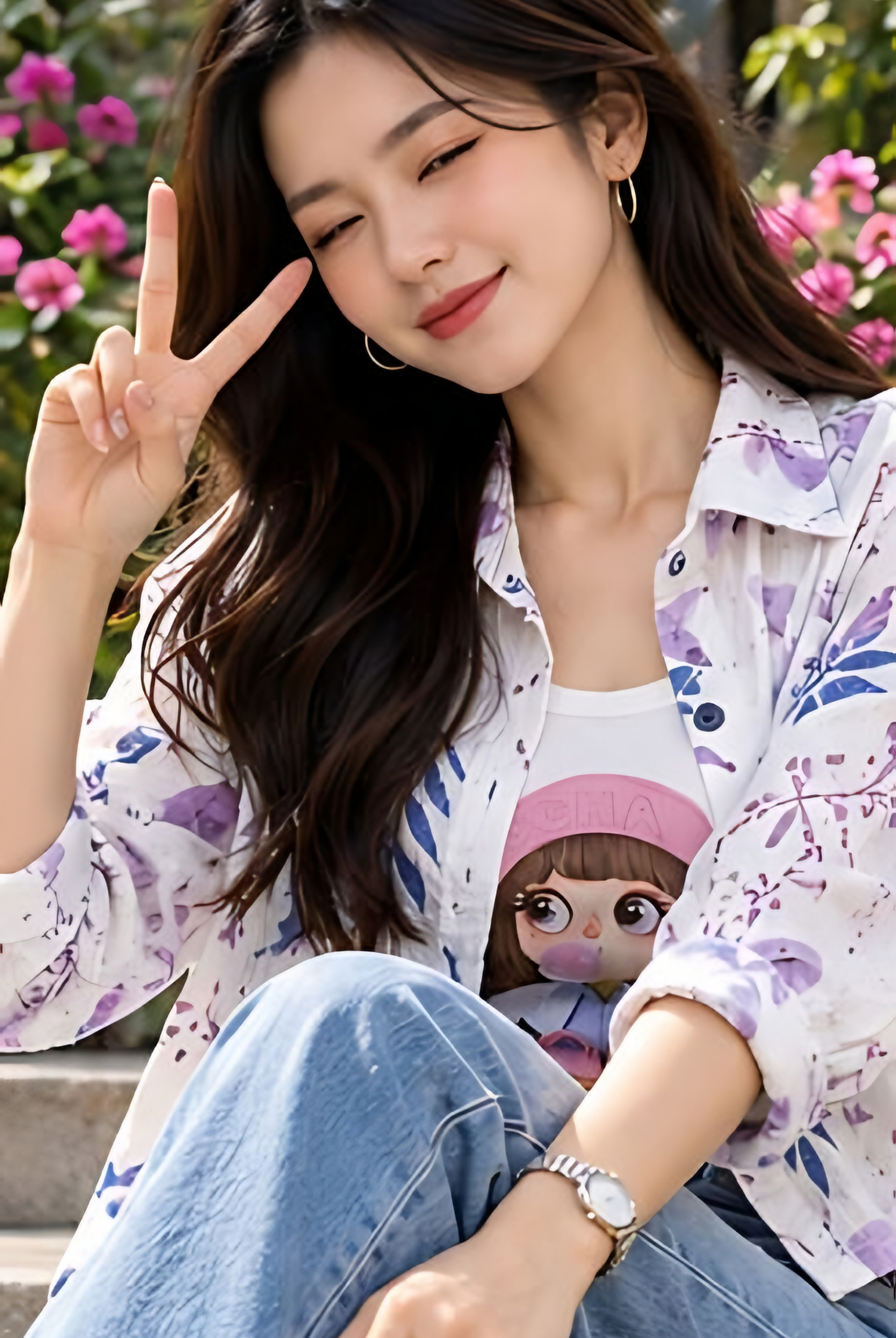 Botanical Crop Shirt + Inner
