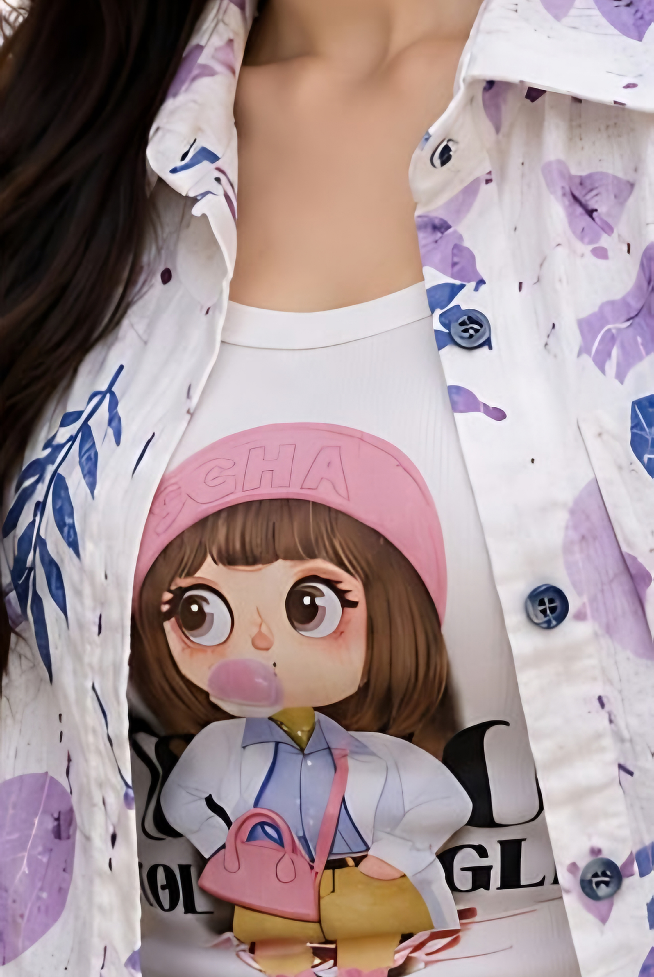 Botanical Crop Shirt + Inner