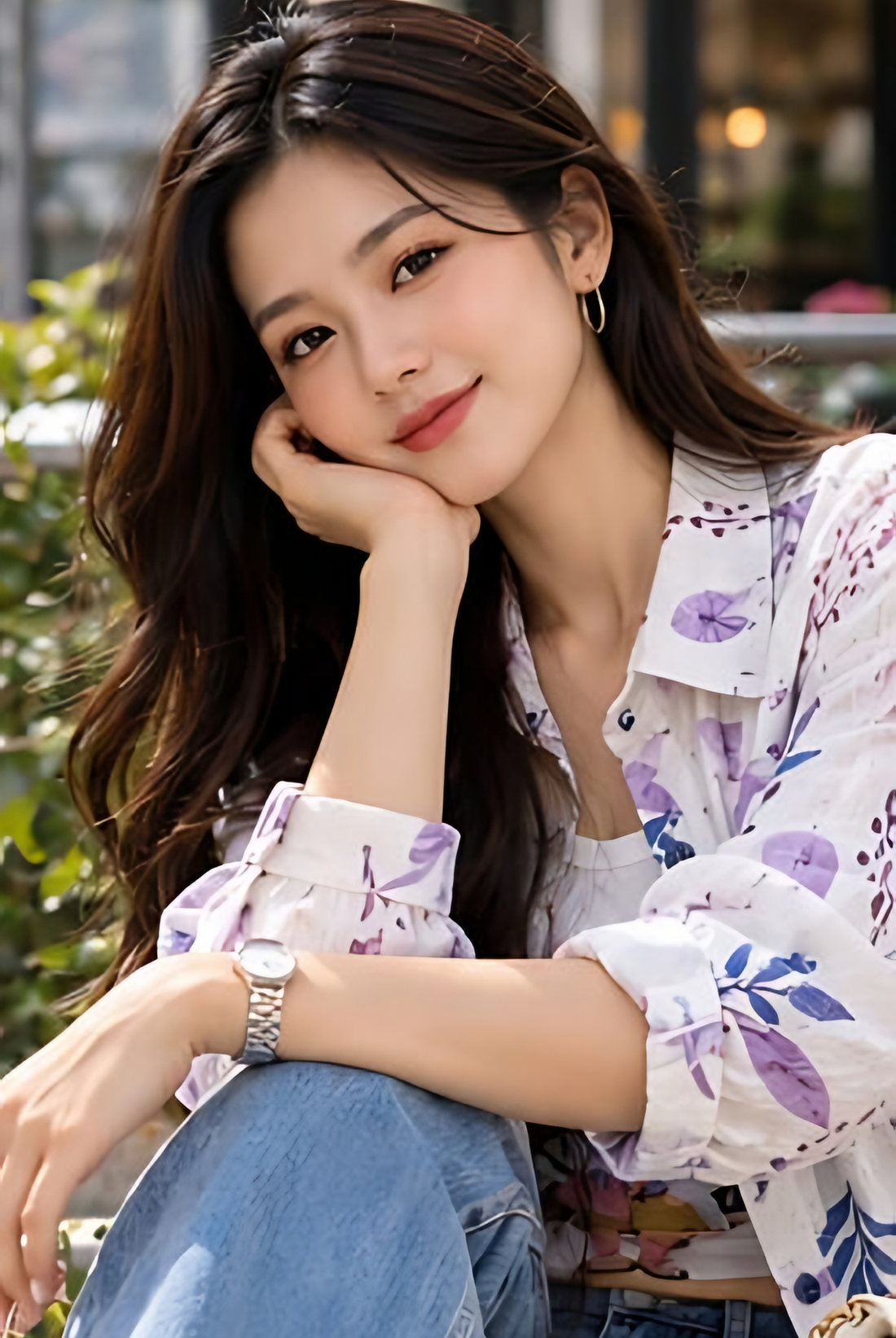 Botanical Crop Shirt + Inner