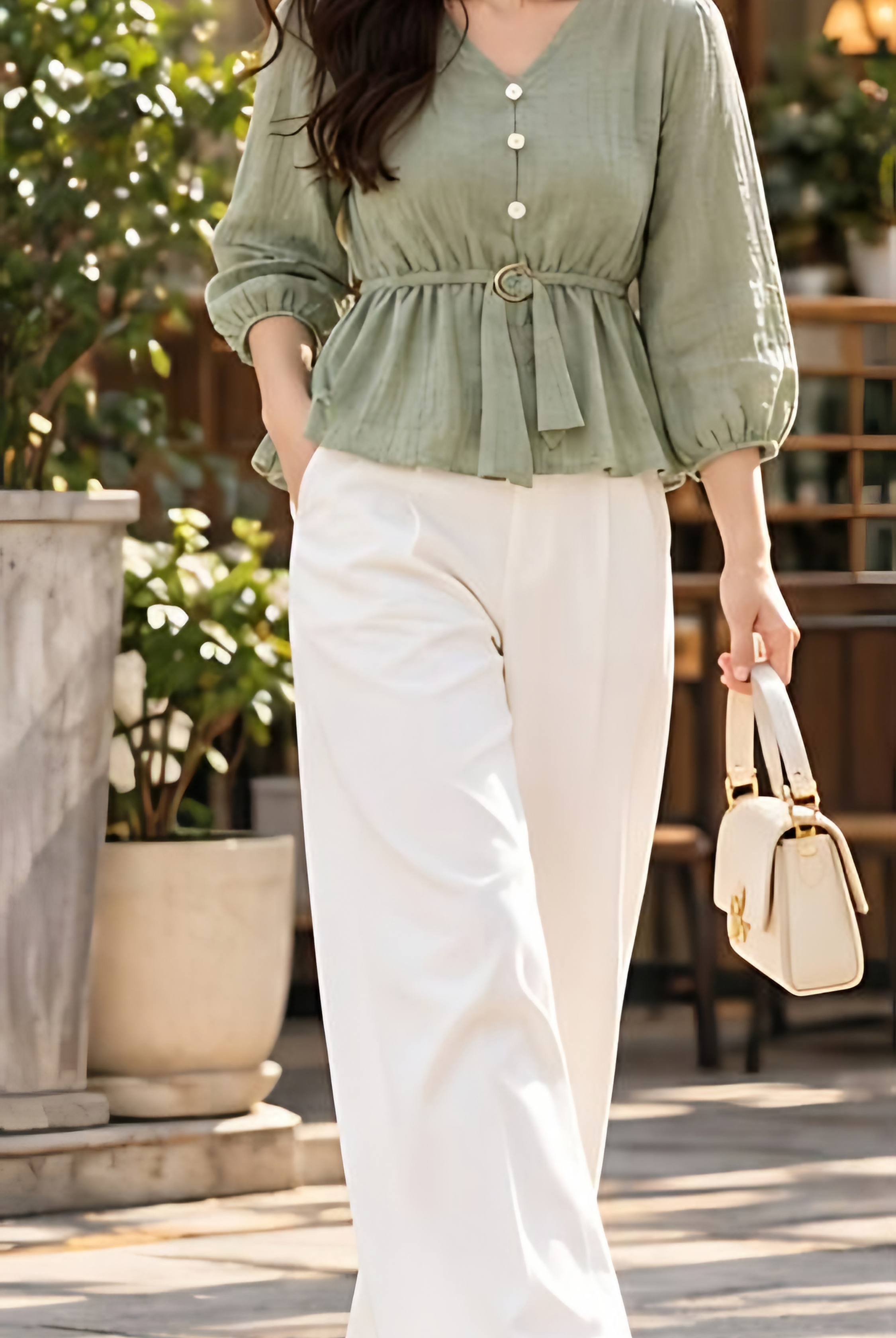Moon Drawstring Top