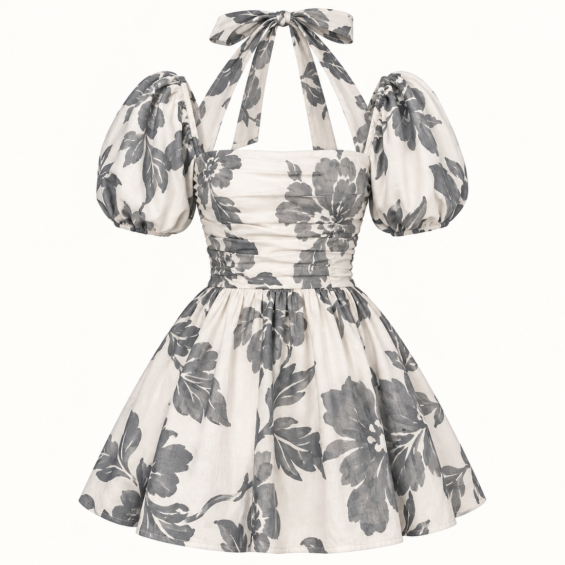 Lily Printed Tie-Neck Top