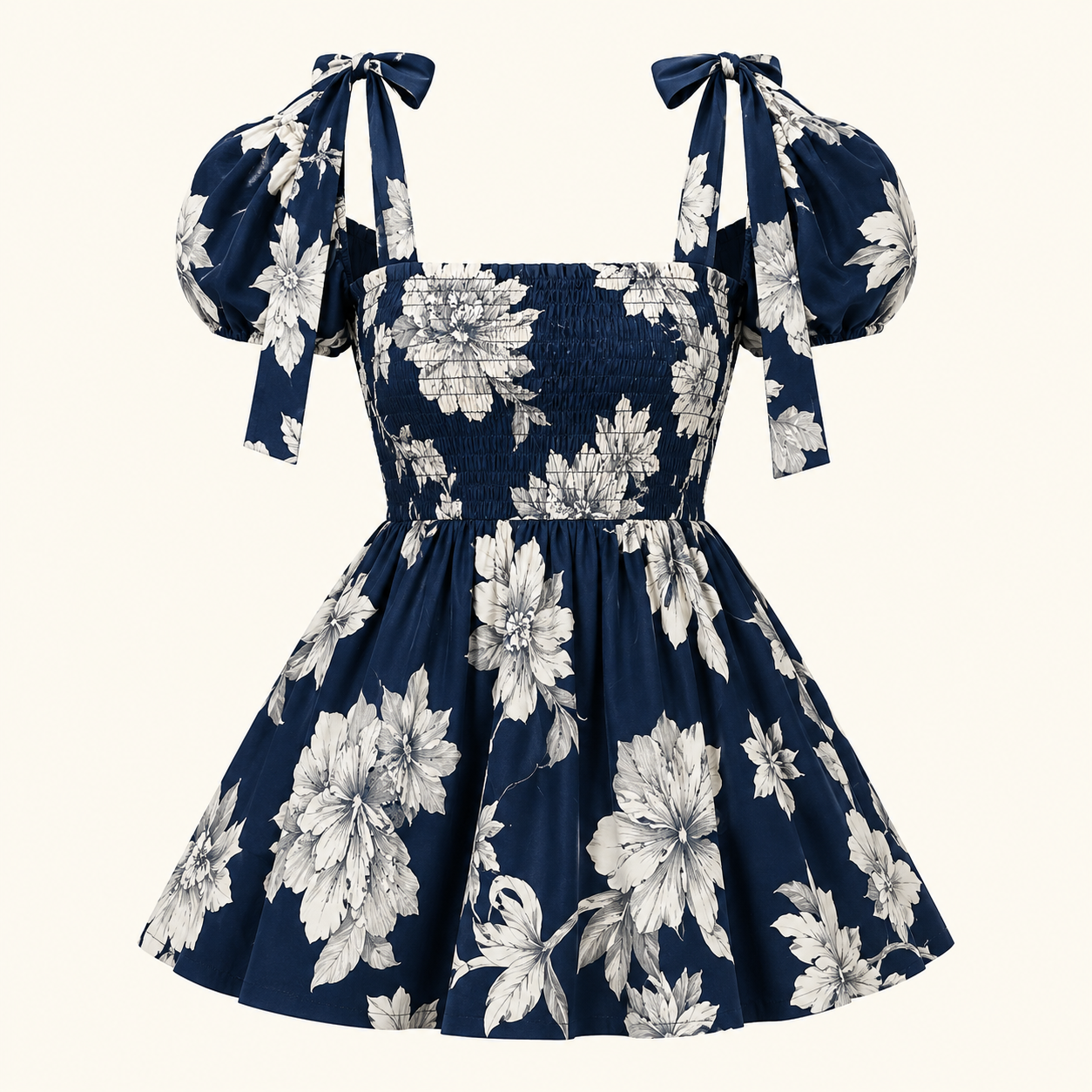Lily Printed Tie-Neck Top