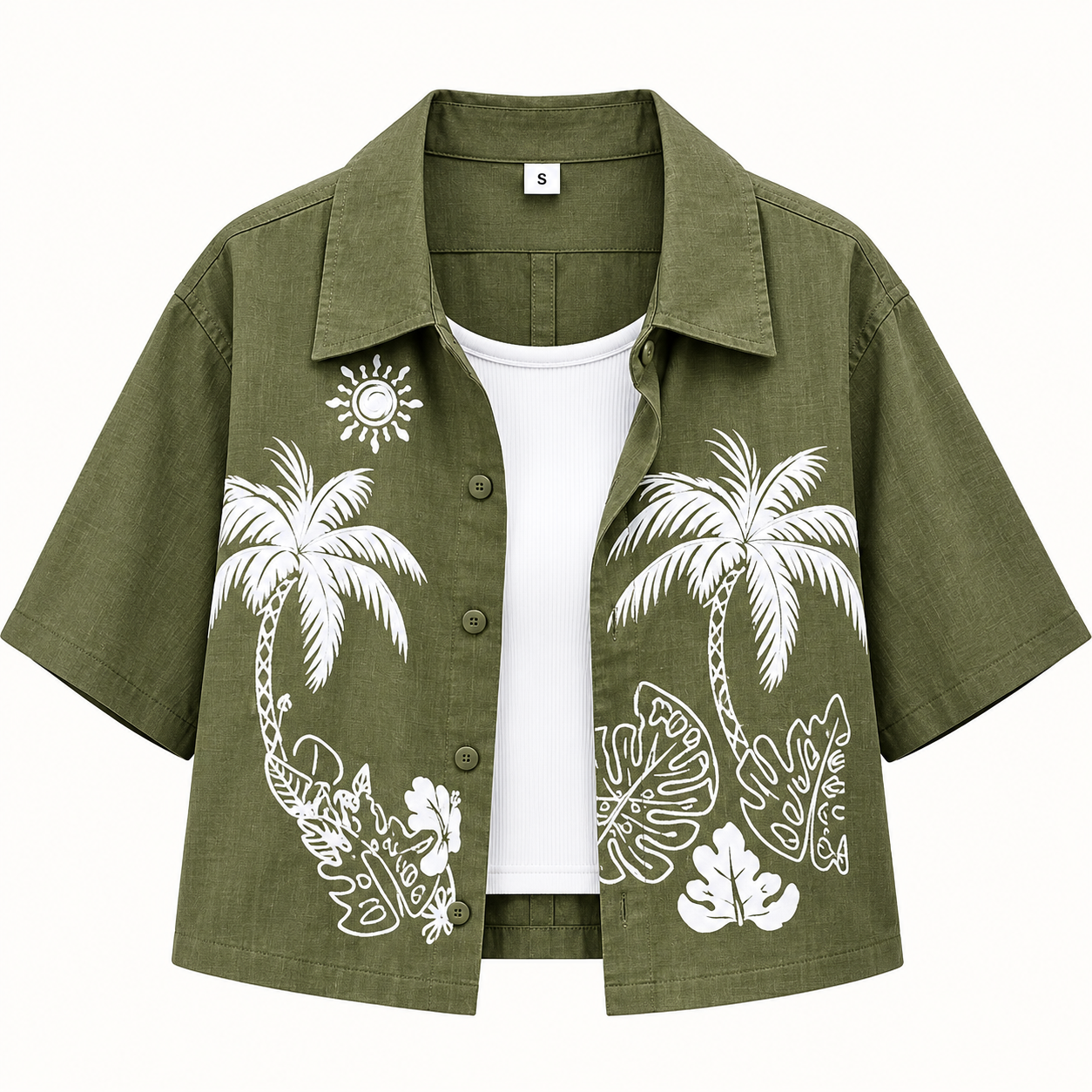 Tropical Crop Shirt + Inner