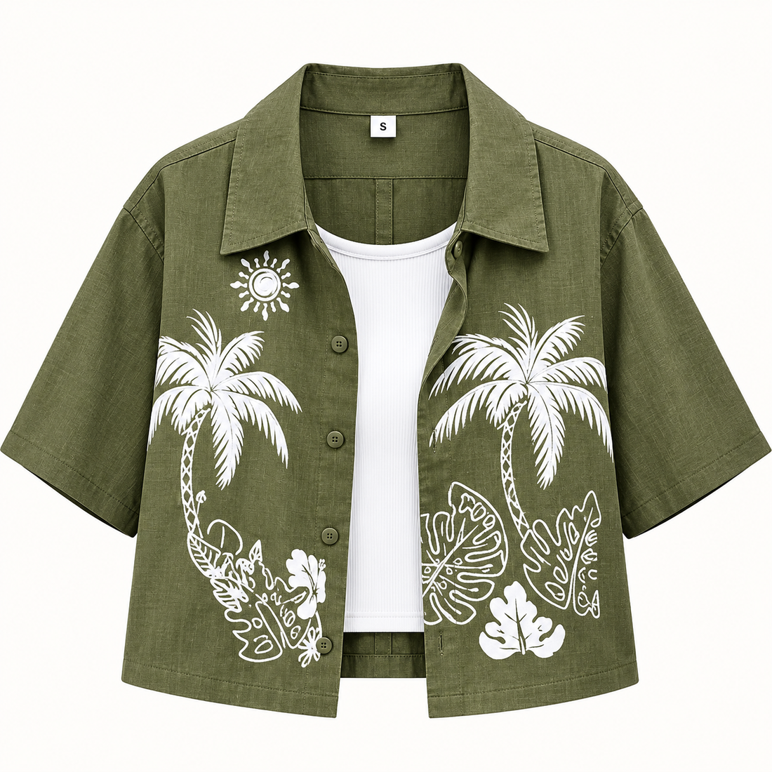 Tropical Crop Shirt + Inner