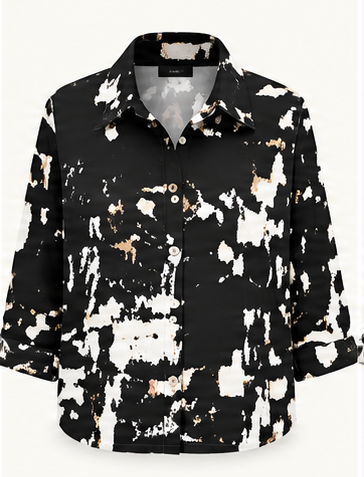 Monochrome Crop Shirt + Inner