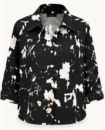 Monochrome Crop Shirt + Inner